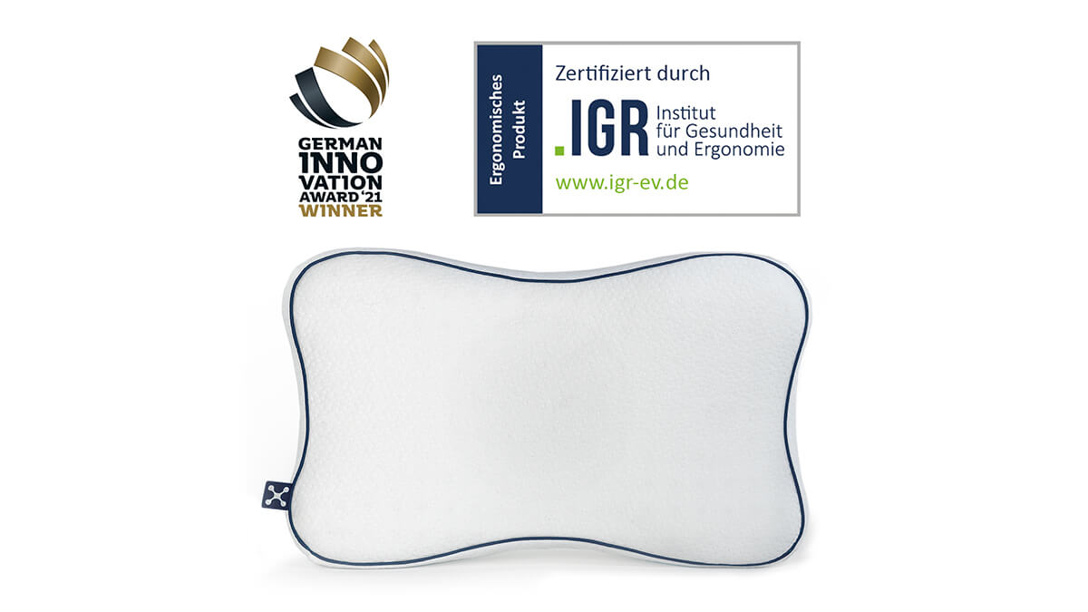 German Innovation Award Winner 2021 und als ergonomisches Produkt zertifiziert durch das Institut für Gesundheit und Ergonomie.