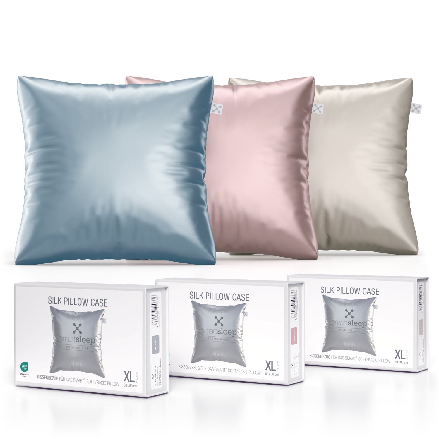 <tc>smart</tc>® <tc>SOFT</tc> SEDA <tc>PILLOW</tc> <tc>CASE</tc> 80 x 80 centímetros