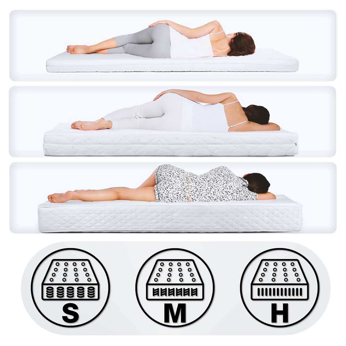 smartsleep Kissenberater Matratze: Weich, Mittel, Hart